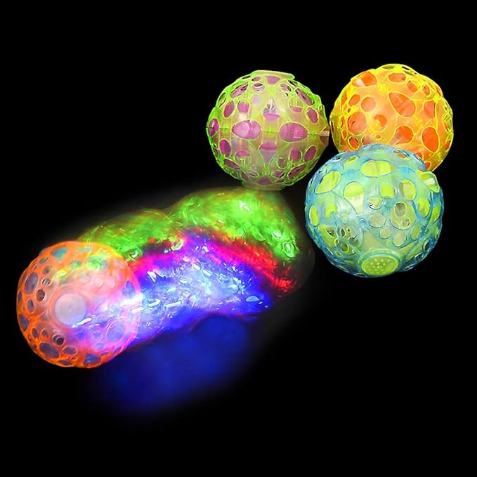 Rhode Island Novelty 3.75 Inch Light-Up Dancing Ball, One Per Order
