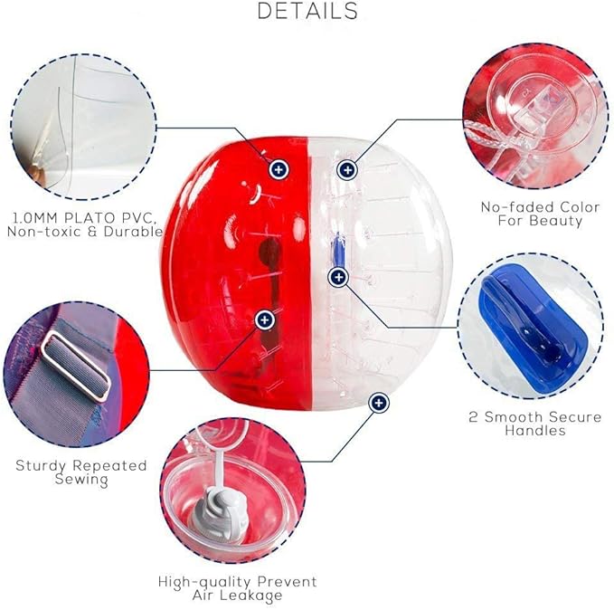Bumper Bubble Soccer Balls for Teens/Adults, Body Zorb Ball Dia 4FT/5FT(1.2m/1.5m) 1 Pack
