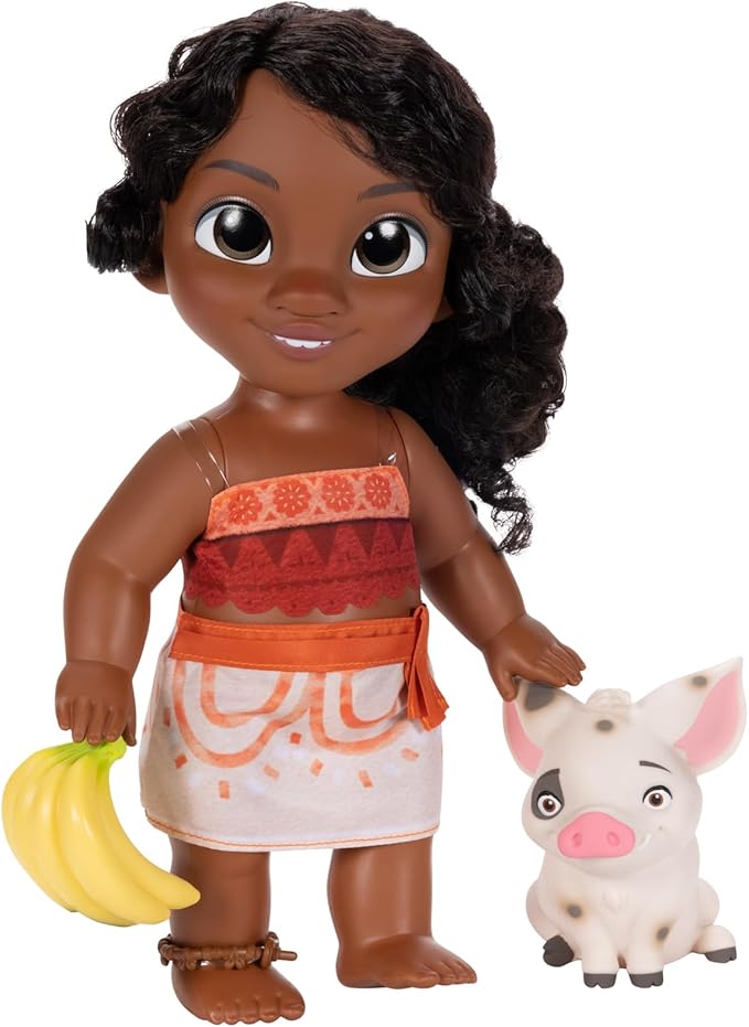 Disney Moana 2 Little Sis Simea Doll & Pua Figure - Doll Playset for Girls Officially Licensed by Disney, Makes Great Birthday Gift, Gift for Girls and Boys