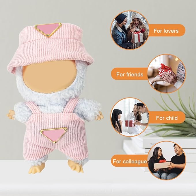 Clothes for Lububu 17cm Dolls(NO Doll) Outfit with Accessories Suit Cute Stylish Dress Up Set Easter Gifts
