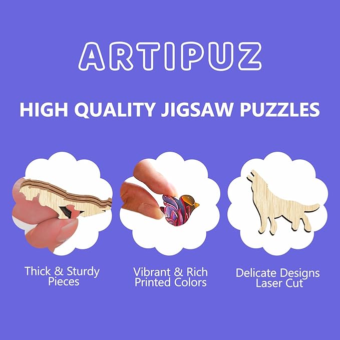 Wooden Puzzles for Adults - Stained Glass Lighthouse Wooden Puzzle, Unique Shape Wood Jigsaw Puzzle for Adults, Wood Puzzles Adult, Gifts for Family, Wall Art Home Decor (300pcs 13.4 * 13.1in L)