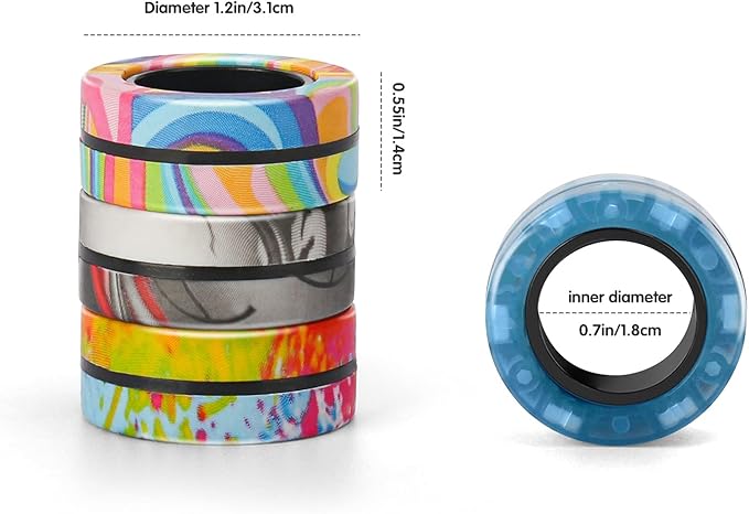 Magnetic Rings Fidget Toy Set, Idea ADHD Fidget Toys (A9-1)