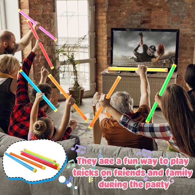 12 Pcs Groan Tube Noise Makers Novelty Sound Tubes Toys Funny Fart Sound Tube Noise Stick Tricky Noise Pipe for Halloween Xmas Party Family Gathering Fools Day Toys Games Supplies, 6 Colors