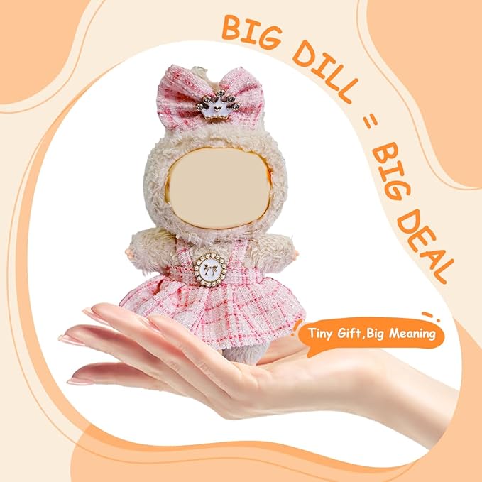 3 Pack Compatible for Labubu Clothes,17cm Doll Clothes Set,Luxury Designer Outfits,Cute Birthday Party Costumes,Valentines Day Gifts for Her Him,Stylish Fashion Wardrobe Accessories for 17cm Dolls