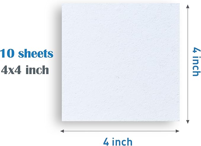 Tatahu Magic Puffy Paint Paper - 4" x 4" 3D Drawing Sponge Canvas, DIY Art and Craft Supplies, 10 Sheets