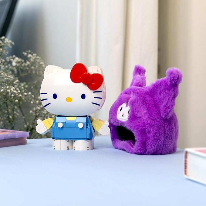 Brickcraft Hello Kitty & Friends Fluffy Fit Building Set with Kuromi Add-On, 239 Pieces, Cute Collectible Brick Figure Toy for Display or Play, Ages 12+ Officially Licensed Sanrio Character Gift Set