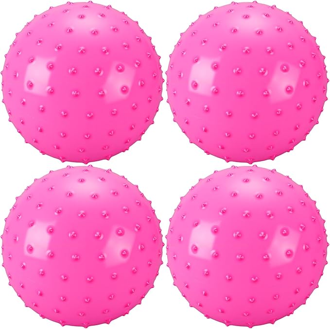 Bouncy Spiky Sensory Ball - Inflatable Massage Stress Fidget Toy Playground Balls for School Party Favors Outdoor Indoor