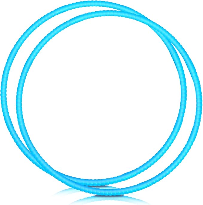 2 Pcs Toy Hoop Exercise Hoop Detachable Adjustable Plastic Toy Ring Playground Equipment for School Colored Circles Exercise Ring for Teens Dog Agility Equipment(Blue,23 Inch)