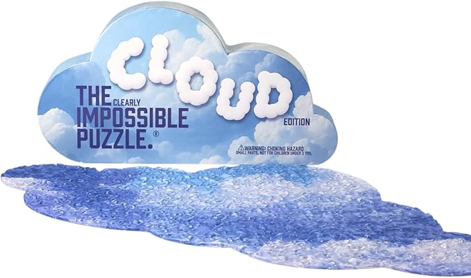 The Clearly Impossible Puzzle 100, 200, 500, 1000 Pieces Hard Puzzle for Adults Cool Difficult Clear Brain Teaser - Difficult Funny for Adults (Cloud Edition)