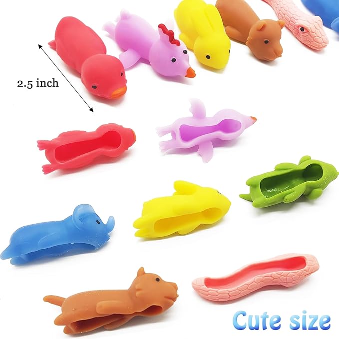 36Pcs Finger Slingshot Catapult Animal Toys,Flick Stretchable Rubber Flying Stretchy Cats Toy for Festivals,Party Favors,Flying Games,Thanksgiving,Christmas,Non Sticky