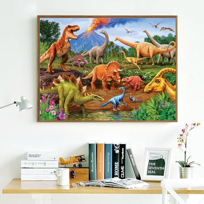 500 Piece Puzzles for Adults Jurassic 20.5 x 15 Inch 500 Piece Jigsaw Puzzles for Adults Dinosaurs Puzzles 500 Pieces for Adults Educational Challenge Puzzle
