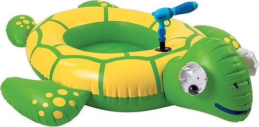 Turtle Water Blaster Ride-On Inflatable, Pool-Fed Spray Cannon, Large Splash Toy for Swimming Play, Summer Outdoor Fun for Kids, Backyard Adventure Youth