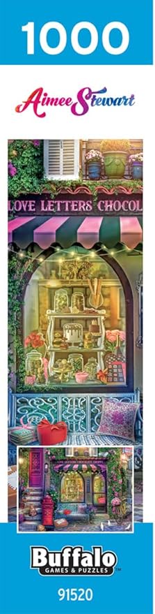 Buffalo Games - Aimee Stewart - Love Letters Chocolate Shoppe - 1000 Piece Jigsaw Puzzle for Adults - Challenging Puzzle Perfect for Game Nights - Finished Size is 26.75 x 19.75