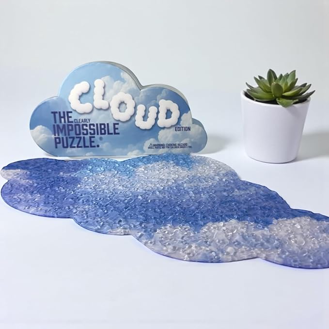 The Clearly Impossible Puzzle 100, 200, 500, 1000 Pieces Hard Puzzle for Adults Cool Difficult Clear Brain Teaser - Difficult Funny for Adults (Cloud Edition)