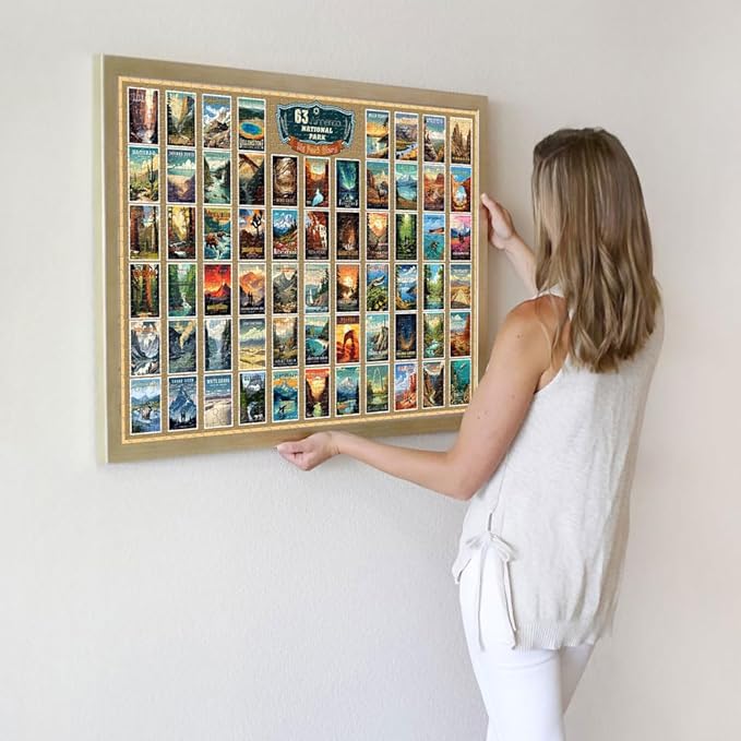 SHOXREM 1000 Piece Vintage Travel Jigsaw Puzzle, US National Parks Puzzle for Adults