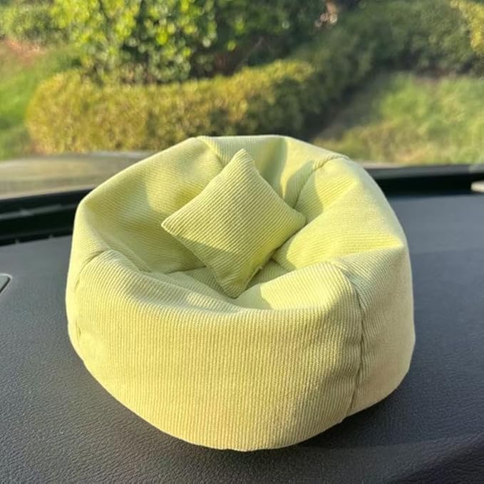 Handmade Bean Bag Chair for Doll Sofa Seat, Mini Sofa Suitable for 17 CM Dolls, Practical Accessories Suitable for Blind Box Enthusiasts and Collectors (Green)