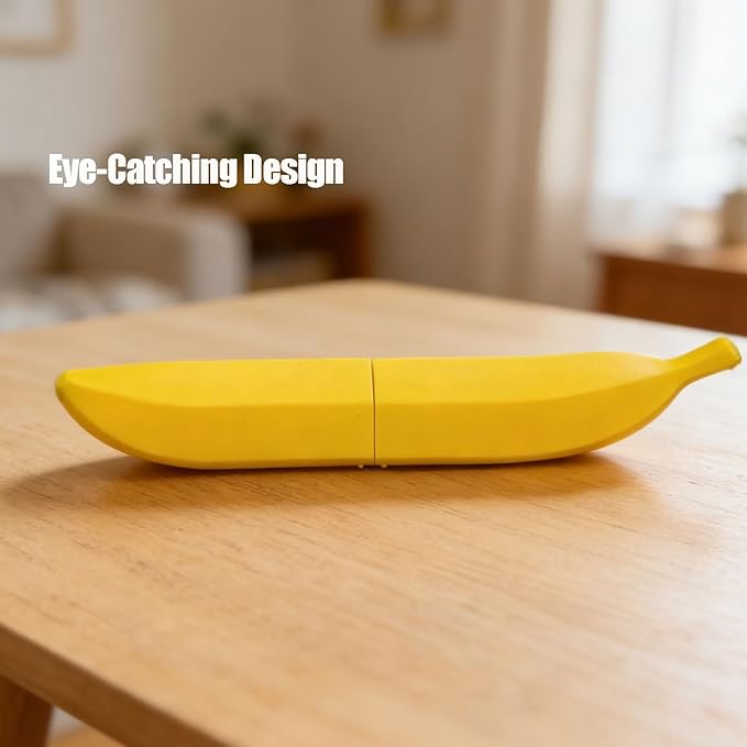The Nanachaku, Banana Nunchucks, Novelty Toys & Amusements，3D Printable Banana Nunchaku Toys, Transforming Banana with Flexible Chain Link, Durable Reusable Novelty Desk Decor Gift (Yellow, 1pc)