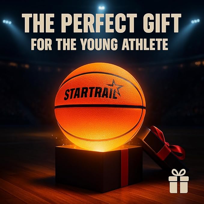TOMLEON Light Up Basketball | Glow in The Dark Basketball | LED Basketball Size 7 | Glowing Basketball Ball | Lighted Basketball | Coolest Things for Boys & Girls | Toys for 10 Year Old Kids