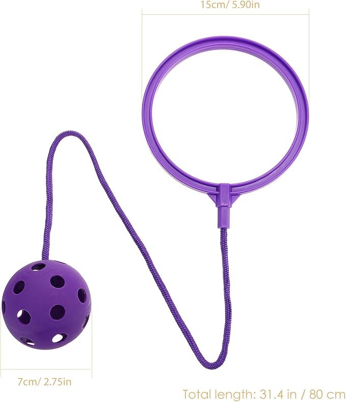 BESPORTBLE Ankle Skip Ball, Jump Ankle Ropes Skip and Jump Sports Swing for Girls Boys Gym Class Home Playground Exercising