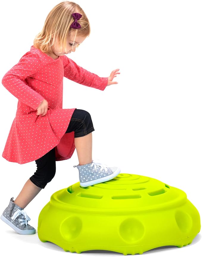 Simplay3 Two Sided Rock Around Wobble Disk and Climbing Dome 2 Pack for Toddlers and Kids - Rocking and Climbing - Indoor/Outdoor - Large and XL (Multicolor, 2 Pack, 2 Sizes)