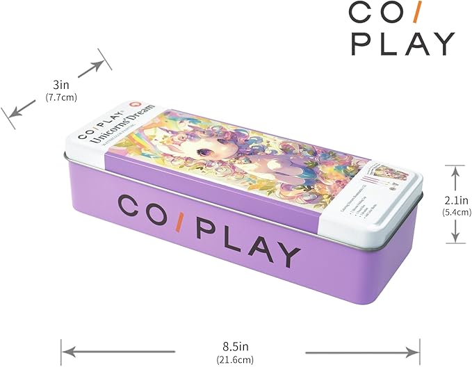 COIPLAY Unicorn 648 Color Blocks Watercolor Paint Set, 52-Bookmarks, 3 Brushes, Silicone Cup, for All Ages, Travel-Friendly,No Mess, All in One Art Supplies, Birthday Gift, Christmas Gift, Craft kit