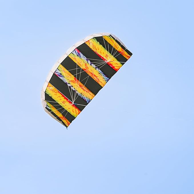 In the Breeze Tie Dye Sport Kite - Dual Line Stunt Parafoil - Includes Braided Kite Line and Bag - Easy to Fly,62" W x 27" H,3081