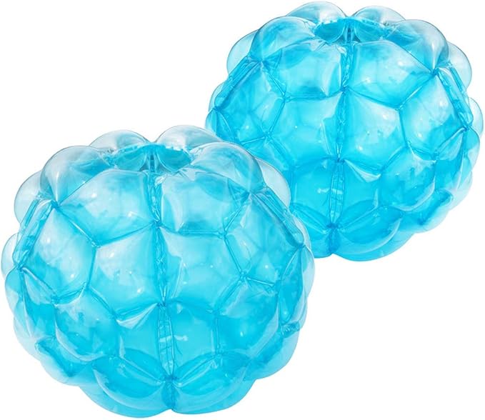 SUNSHINEMALL 2 PC Sumo Balls for Adult, Inflatable Body Sumo Balls Bopper Toys, Heavy Duty PVC Vinyl Kids Adults Physical Outdoor Active Play (24 INCH Blue)