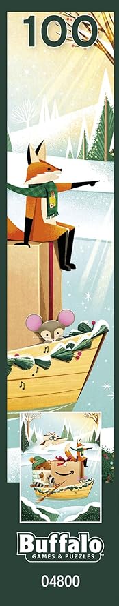 Amazon Holiday Puzzle - 100 Piece Jigsaw Puzzle from Buffalo Games - Forest Friends Adventure - Family Game Night Puzzle Fun - Finished Size is 15 x 11