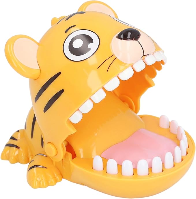 TOPINCN Biting Finger Toy Funny Interactive Dentist Game Hand Eye Coordination Stress Relieve for KidsParties Plastic (Yellow)