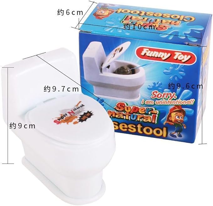 Cooplay Joke Toy Stool Toilet Seat Water Spray Trick Make Funny in Prank Funny Gag for Adult Halloween Fool's Day Christmas Party
