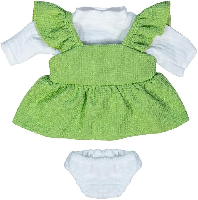 Miniland - Clothes for 15 inches Doll, Clothing Accessory for Dolls, Mid-Season Dress and T-Shirt