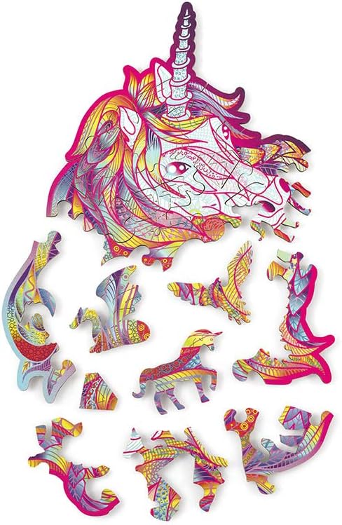 Wood Trick Blue Blaze Mini Wooden Jigsaw Puzzle for Adults and Kids - 6.3 x 6.7 in - Animal Unique Shaped Figured Jigsaw Puzzle Pieces - Premium Quality