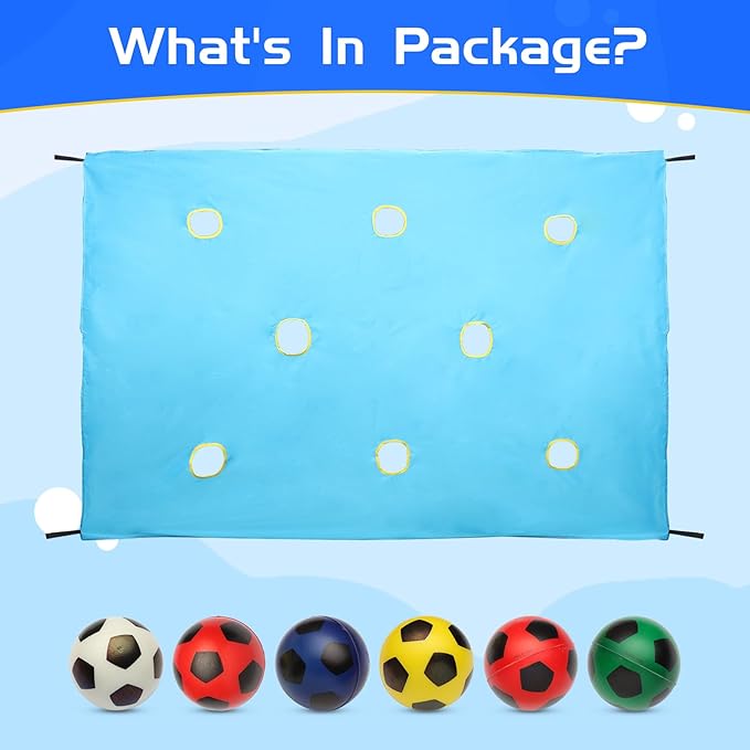Field Day Games, Team Building Games, Teamwork Group Games for Party Outdoor, with 6 Pieces Soft Balls