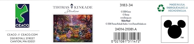 Buffalo Games – Thomas Kinkade Disney’s Robin Hood 1000 Piece Jigsaw Puzzle for Adults with Full-Color Reference Poster