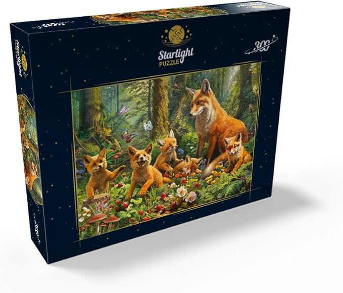 MyPuzzle Fox Family - Premium 300 Piece Jigsaw Puzzle for Adults