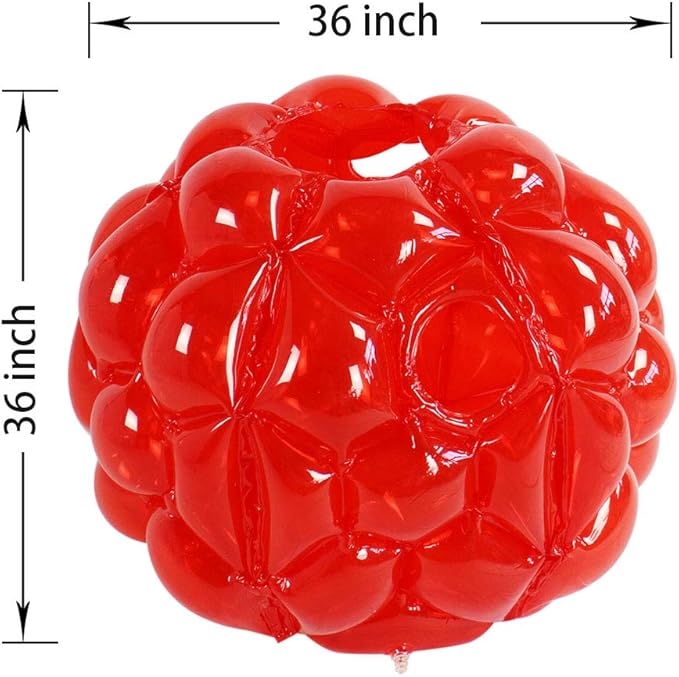SUNSHINEMALL 2 Pack Inflatable Bumper Balls for Kids Giant Zorb Ball Sumo Balls Human Hamster Ball Bubble Balls for Adults Full Body Buddy Outdoor Toys for Kids(36" Red)