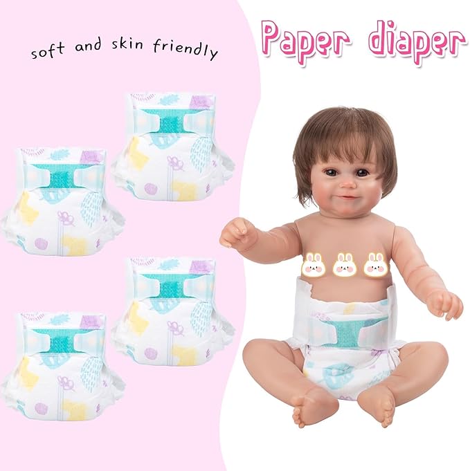 10 Pcs Reborn Baby Doll Clothes Pink Outfit Accessories Set for 20-22 Inch Reborn Doll Clothes Girl Newborn Baby Accessories with Backpack