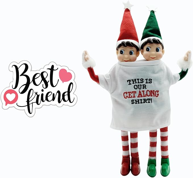 LovelfStory Elf Doll Accessories Clothes, Get Along Shirt Couture Holiday for Boy or Girl Elf, Doll is not Included