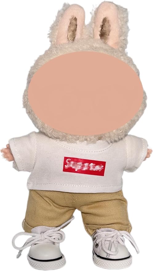 4-Piece Casual & Trendy Sets for 17cm (6.7 in) Dolls (No Doll) – Tops, Bottoms, Canvas Shoes & Sunglasses (Multiple Styles) (White)