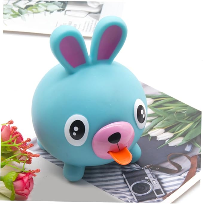 4pcs Interactive Screaming Animal Stress Balls for Tongue Out Squeaky Sensory Squeeze Portable Funny Sound Decompression Party Favors for Boys