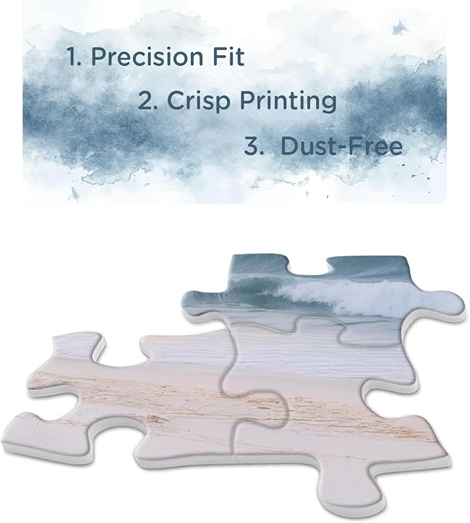 Beach Ocean Puzzle for Adults 1000 Piece, Summer Sunset Landscape Jigsaw Puzzle Nature, Hawaii Sea Challenging Puzzle as Home Decor