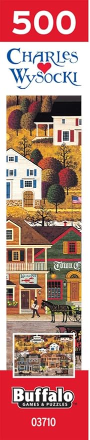 Buffalo Games - Charles Wysocki - Hawk River Hallow - 500 Piece Jigsaw Puzzle Colorful Puzzle for Adults – Precision-Cut Pieces, Beautiful Artwork, and Hours of Relaxing Fun