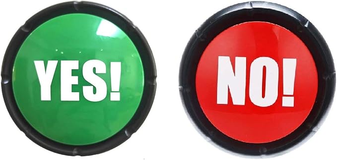 Joffreg NO Sound Button,Yes Sound Button,Pack of 2