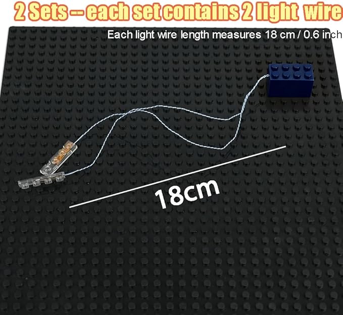 Light Up Bricks, 2 Sets 1X4 LED Lighting Kit, Classic DIY Lights Accessories Compatible with Major Brands