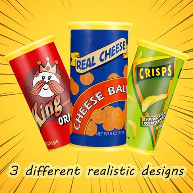 Prank Potato Chip Can Snake Pranks Jump Spring Toy Prankster Stuff Gifts for Adults, Gags Practical Joke Toys for Halloween Party Decoration Fun Toys,April Fools' Day Pranks，Blue 1 Pcs