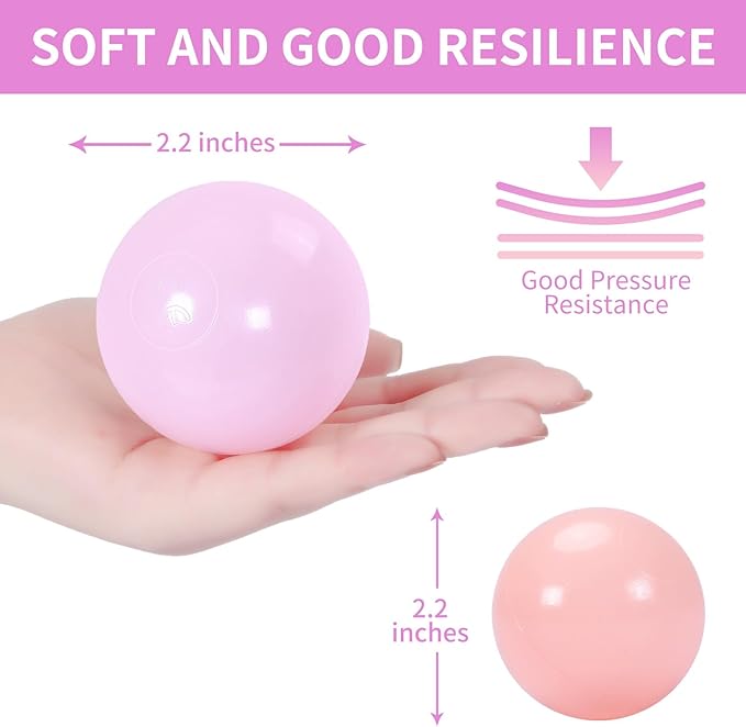 STARBOLO Ball Pit Balls for Toddlers Phthalate Free BPA Free Non-Toxic Crush Proof Play Balls for Toddlers Kids Pool Playhouse Pack of 100 200 500