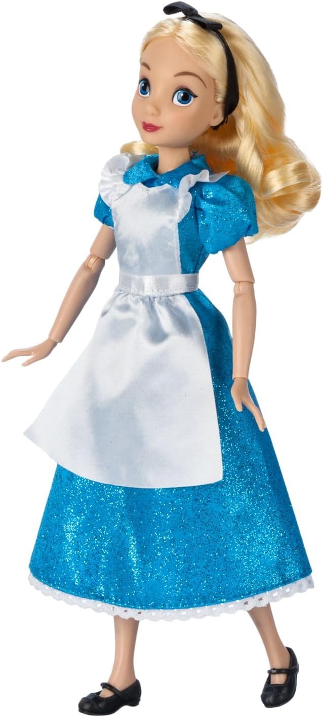 Disney Store Official Princess Classic Doll (Alice), 11 Inches, Includes Brush with Molded Details, Fully Posable Toy in Classic Outfit - Disney Princess Toys