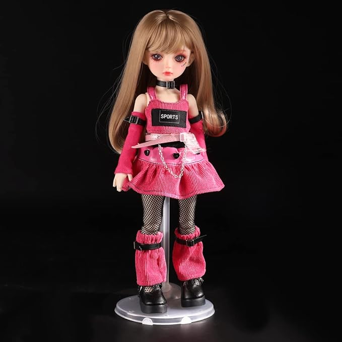 UCanaan 10 Pcs Doll Stands Display Holder for 11.5 Inch Dolls White Transparent Model Support Frame Prop Up Girl Dolls Suitable for 11.8’’ 1/6 Dolls Accessories