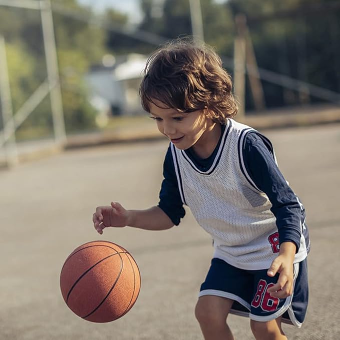 24Pcs 5 Inch Mini Basketballs, Small Basketball with Pump for Kids Adult Colorful Rubber Inflatable Basketball for Mini Hoops & Over Door Hoops Pool, Indoors, Outdoors