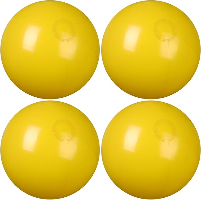4 Pcs Inflatable Beach Ball 24 inch Swimming Pool Balls Summer Outdoor Decor Ball Ornaments Floatable Beach Balls for Swimming Pool Birthday Party Supplies